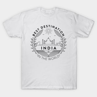 India Minimal Badge Design T-Shirt